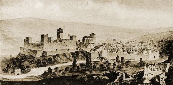 Vue du Château et de L’Arbresle vers 1450